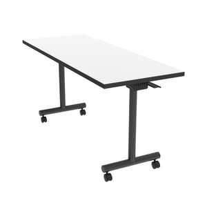 Flip and Nest Rectangular Training Tables with Dry-Erase Laminate Markerboard Top