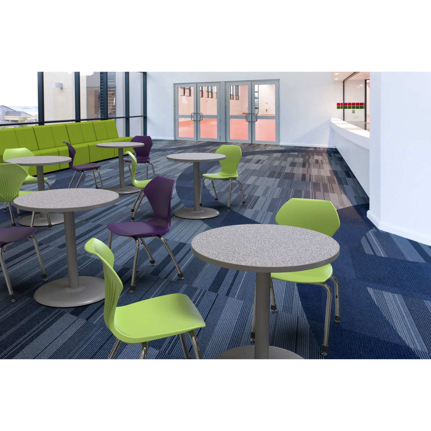 Table Cafe Depth Dual Base Standing Height 36