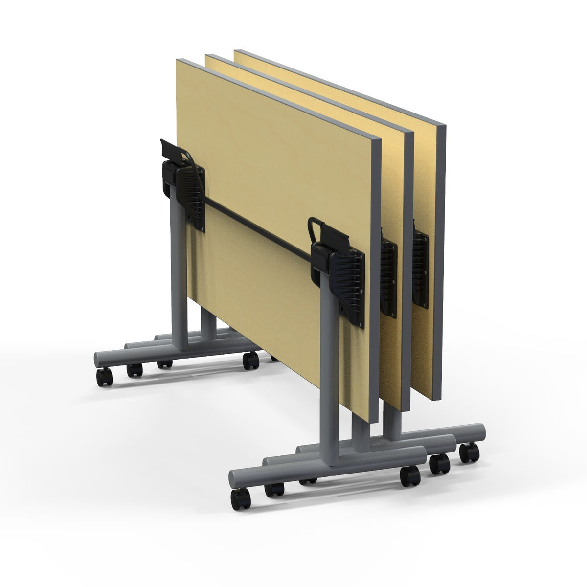 Flip and Nest Rectangular Training Tables