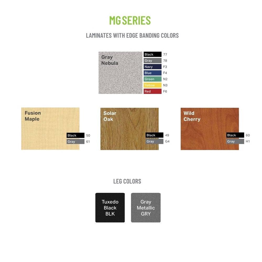 MG Series Adjustable Height Activity Table, 48" x 72" Kidney