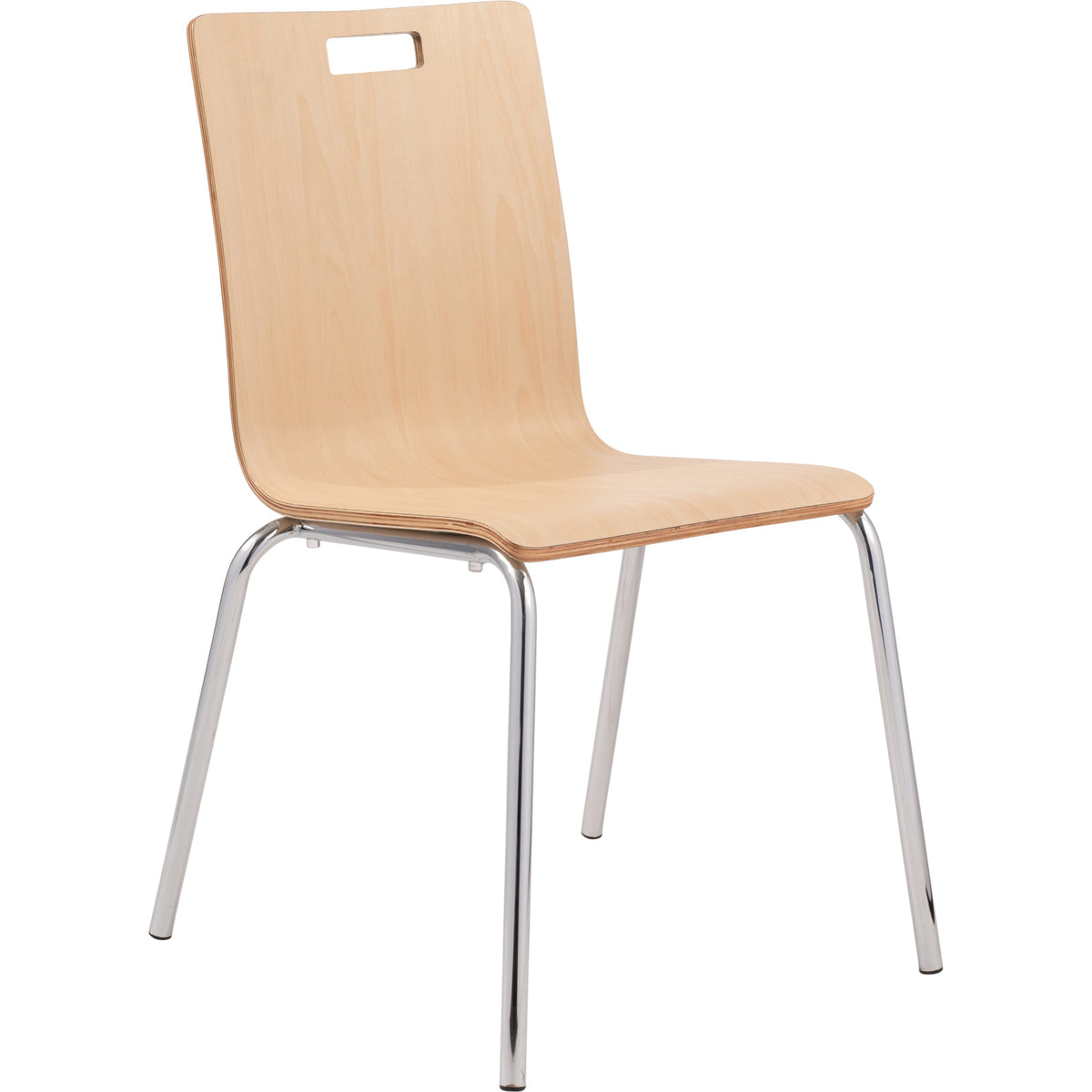 National Public Seating Bushwick Café Chair, Natural Finish