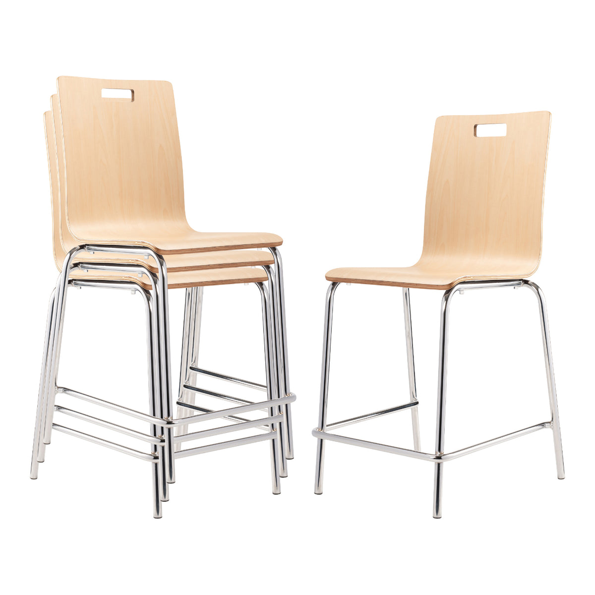 Bushwick Bentwood Counter Height Café Stool, 24" Seat Height