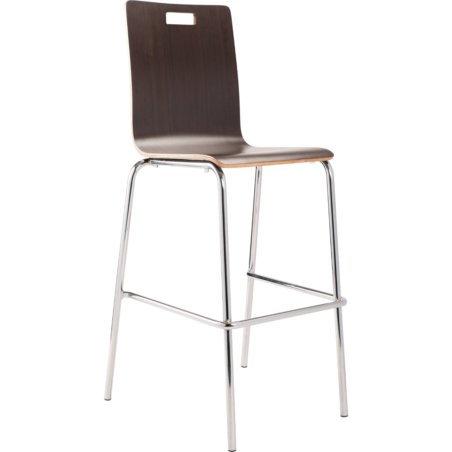 National Public Seating Bushwick Café Bar Stool, 30" Seat Ht., Espresso Finish