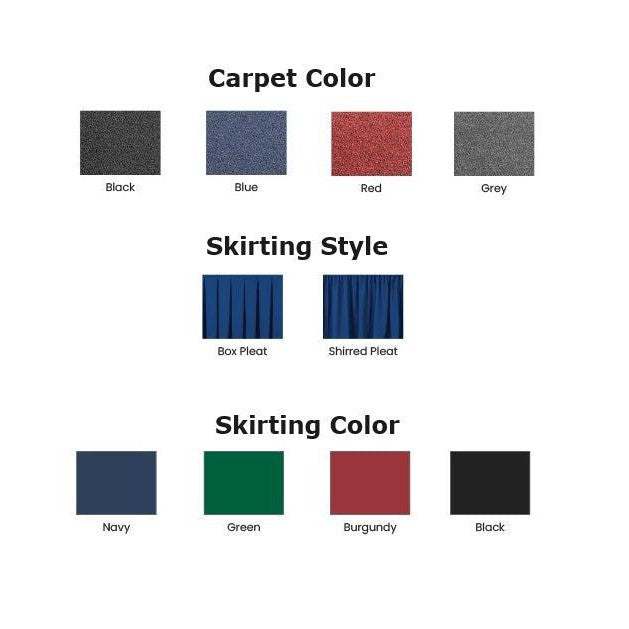 Complete Single Level Stage Packages with Carpeted Surface