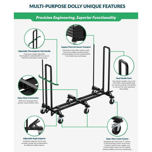 Multi-Purpose Dolly for Rectangular Tables, Stages and Risers