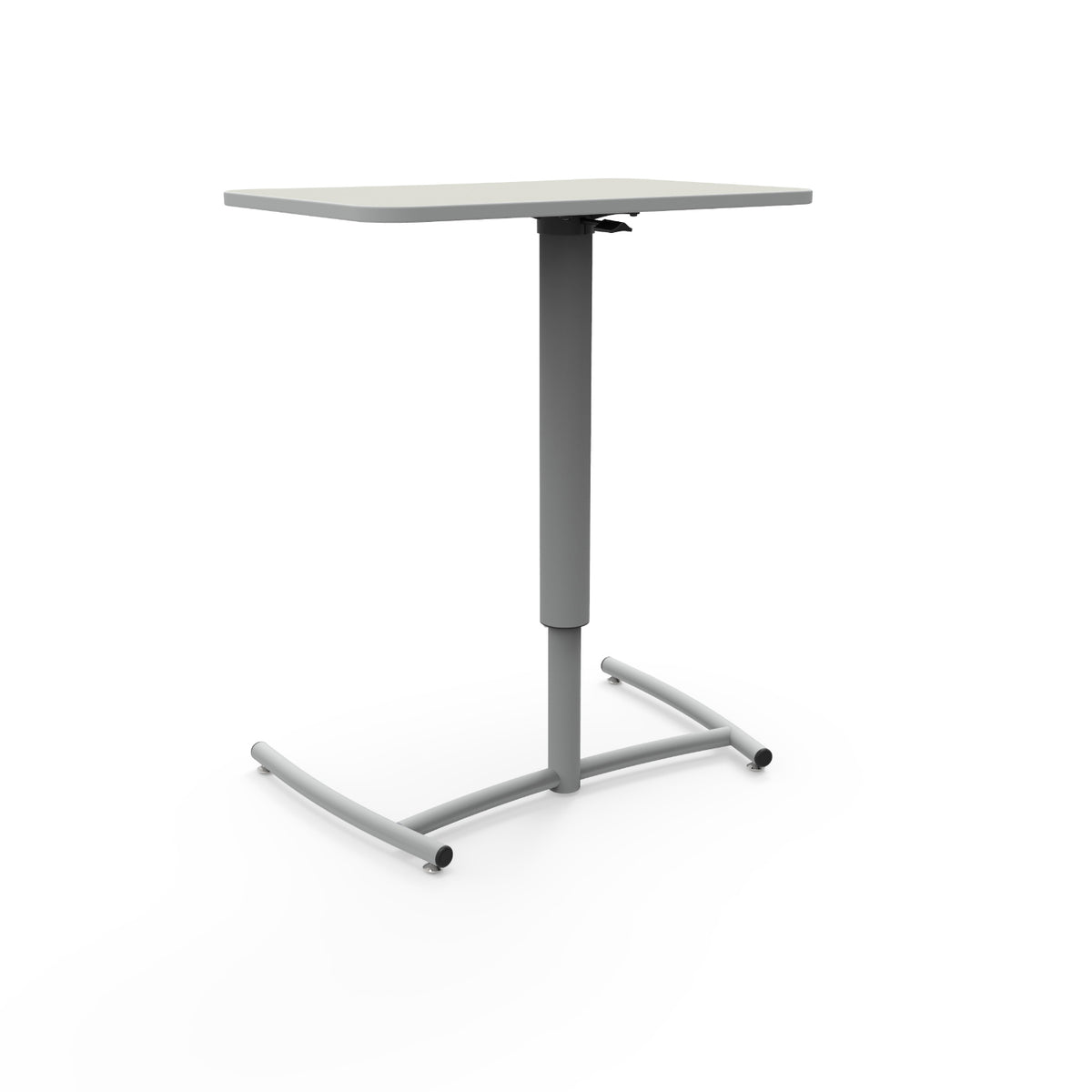 KI Ruckus Sit/Stand Cantilever Desk with Glide Base, Pneumatic Adjustable Height, FREE SHIPPING