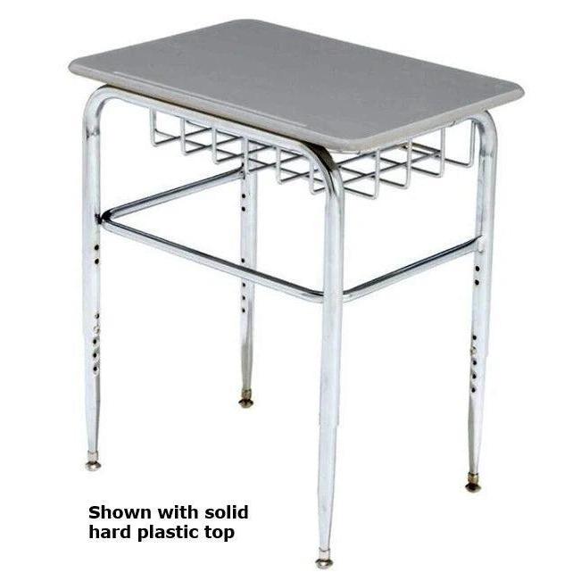 Clearview Adjustable Open Front Desk, High-Pressure Laminate Top