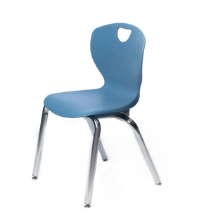 Classroom Desk and Chair Package, 12 Kaleidoscope Adjustable Height Vertebrae Desks with Solid Plastic Tops, 12 Ovation Stack Chairs
