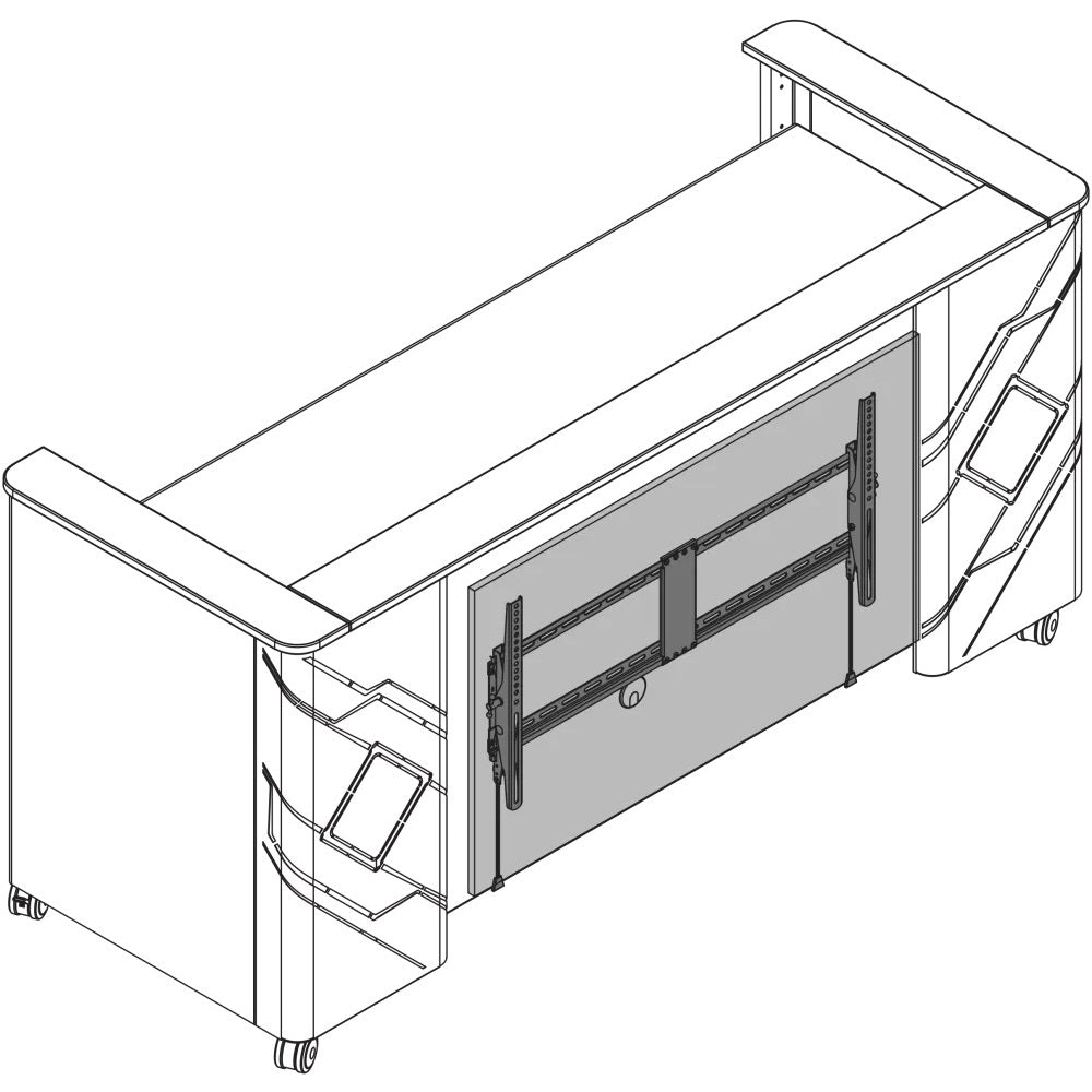 Monitor Mount for 76' W Esports Gaming Double Shoutcaster Station, FREE SHIPPING