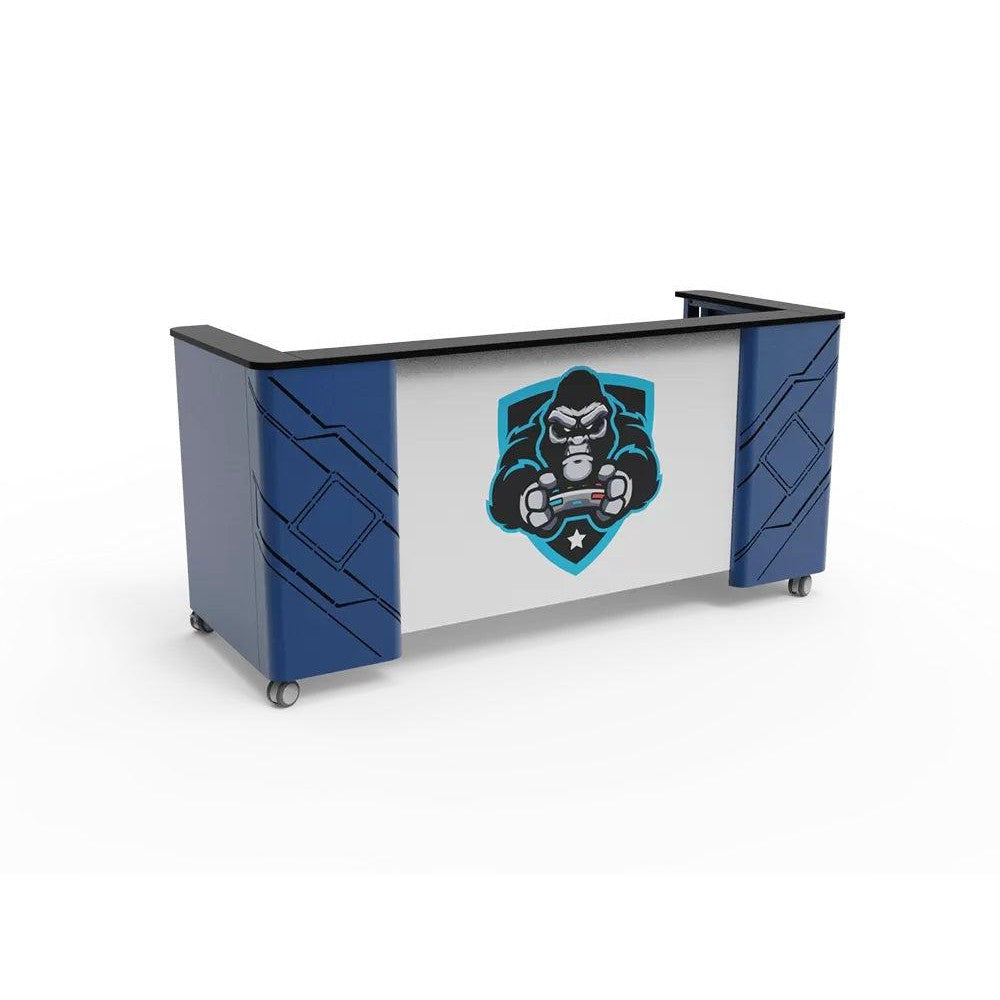 Customized Logo Panel for 76" W Esports Gaming Double Shoutcaster Station, FREE SHIPPING