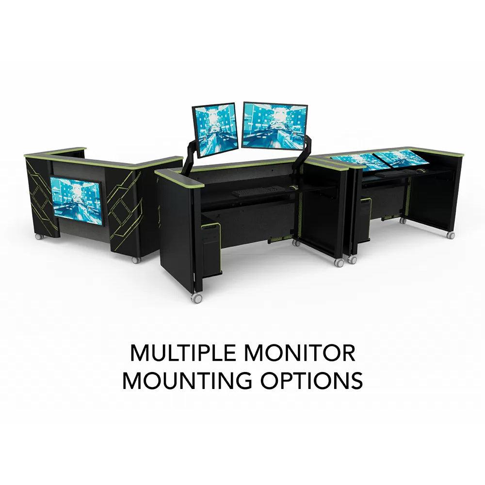 Esports Gaming Double Shoutcaster Station, 76" W, FREE SHIPPING