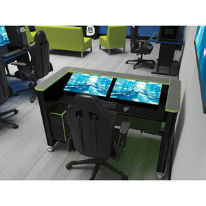 Esports Gaming Double Shoutcaster Station, 76" W, FREE SHIPPING