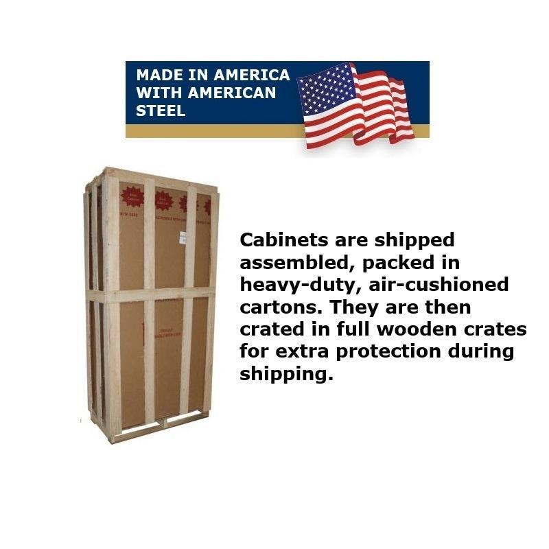 Herculite Metal All Purpose Combination Cabinet, 36" W x 21" D x 72" H