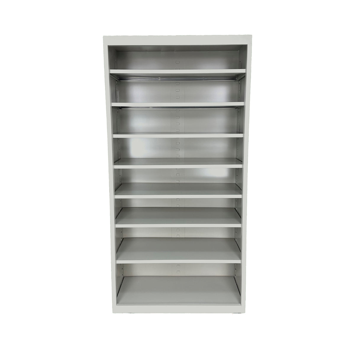 Herculite Metal Bookcase with 8 Adjustable Shelves, 36" W x 13" D x 72" H