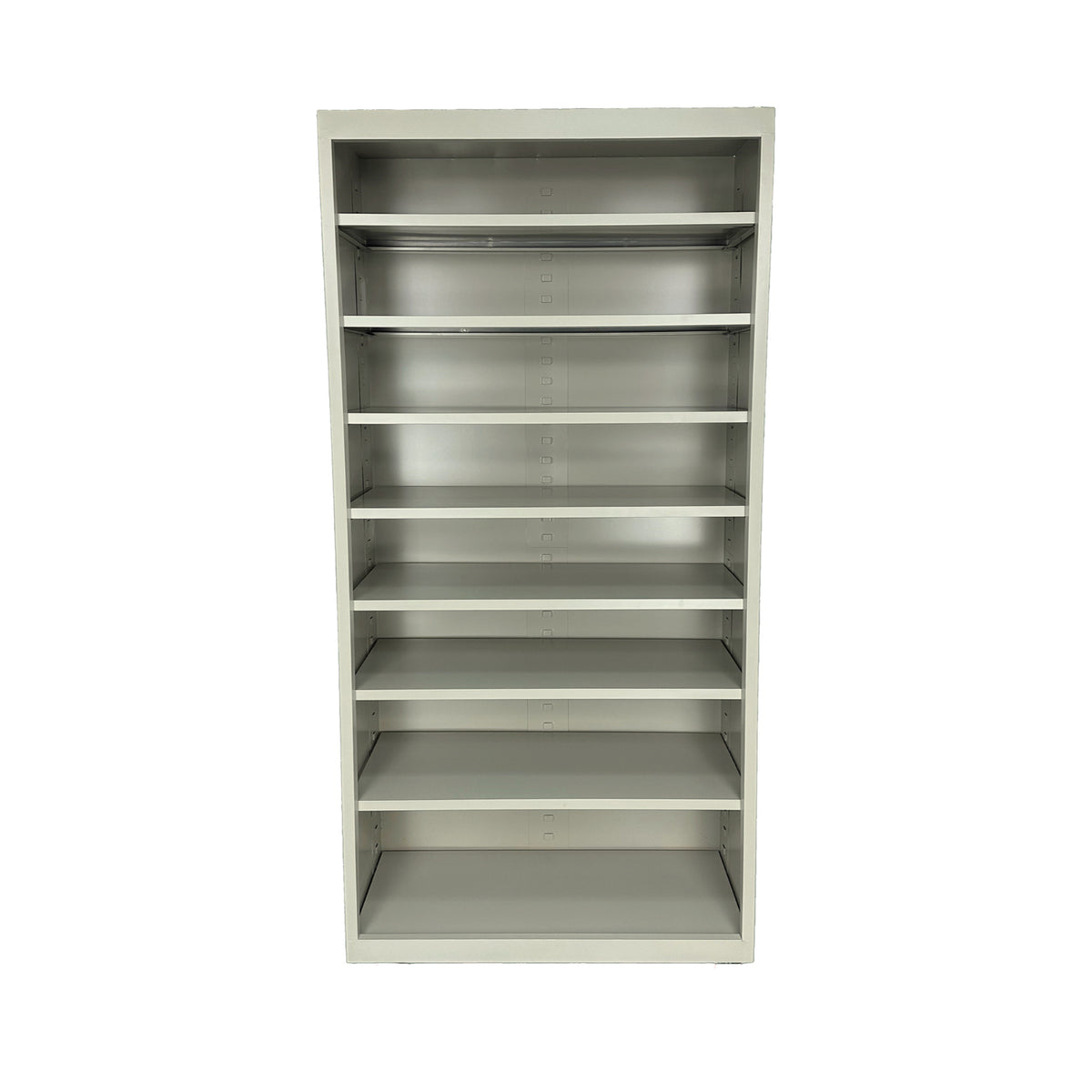 Herculite Metal Bookcase with 8 Adjustable Shelves, 36" W x 18" D x 72" H