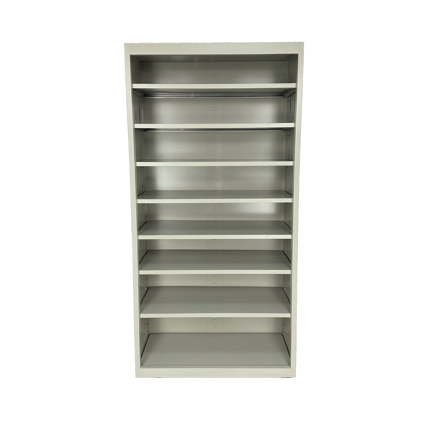 Herculite Metal Bookcase with 8 Adjustable Shelves, 36" W x 13" D x 72" H