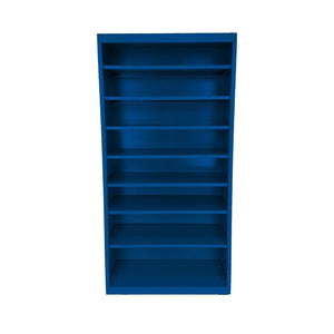 Herculite Metal Bookcase with 8 Adjustable Shelves, 36" W x 13" D x 72" H