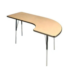 USA Capitol Dimension Series 36" x 72" Half Horseshoe Activity Table, Laminate Top with Standard Spray Edge