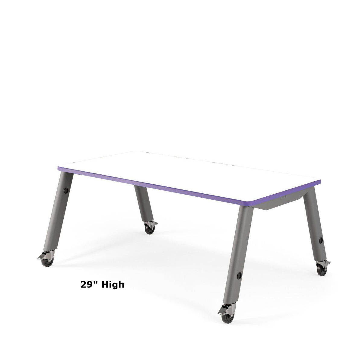 USA Capitol Makerspace Table, Dry Erase Whiteboard Laminate Top with Premium Spray Edge