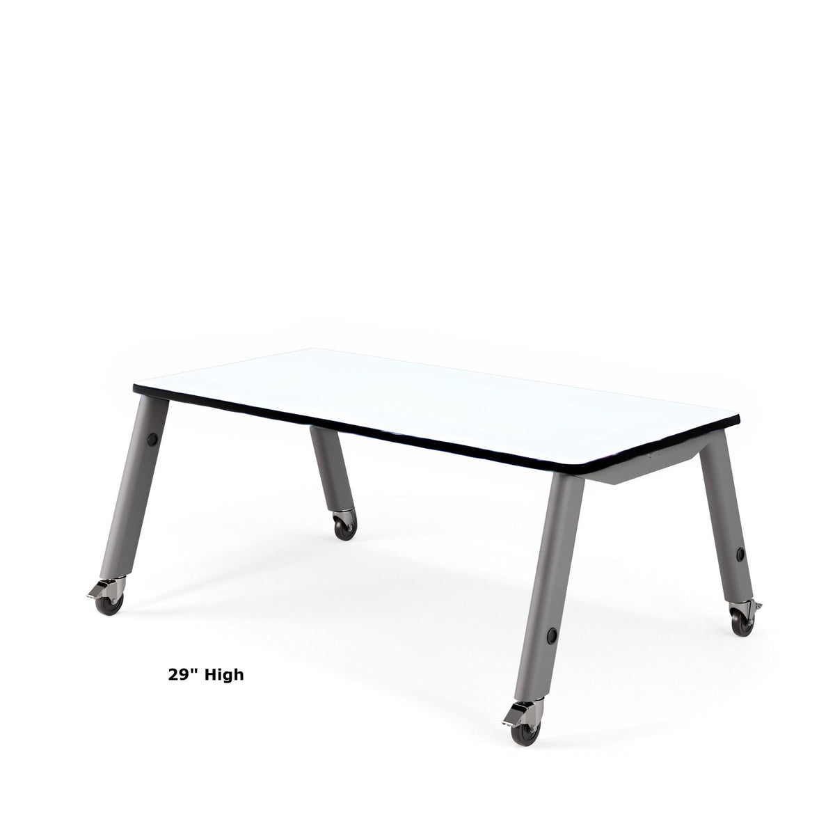 USA Capitol Makerspace Table, Dry Erase Whiteboard Laminate Top with Standard Spray Edge