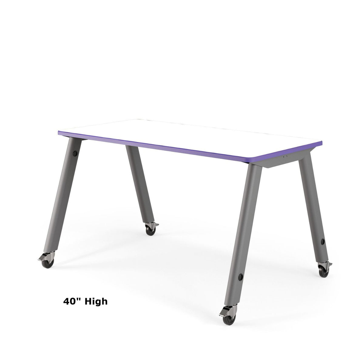 USA Capitol Makerspace Table, Dry Erase Whiteboard Laminate Top with Premium Spray Edge