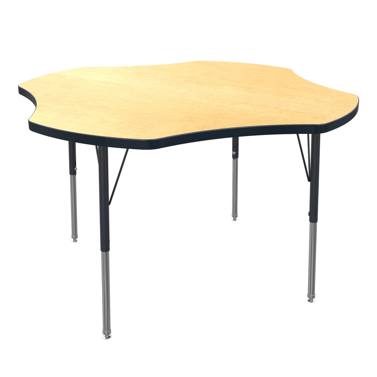 USA Capitol Dimension Series 48" Clover Activity Table, Laminate Top with Standard Spray Edge