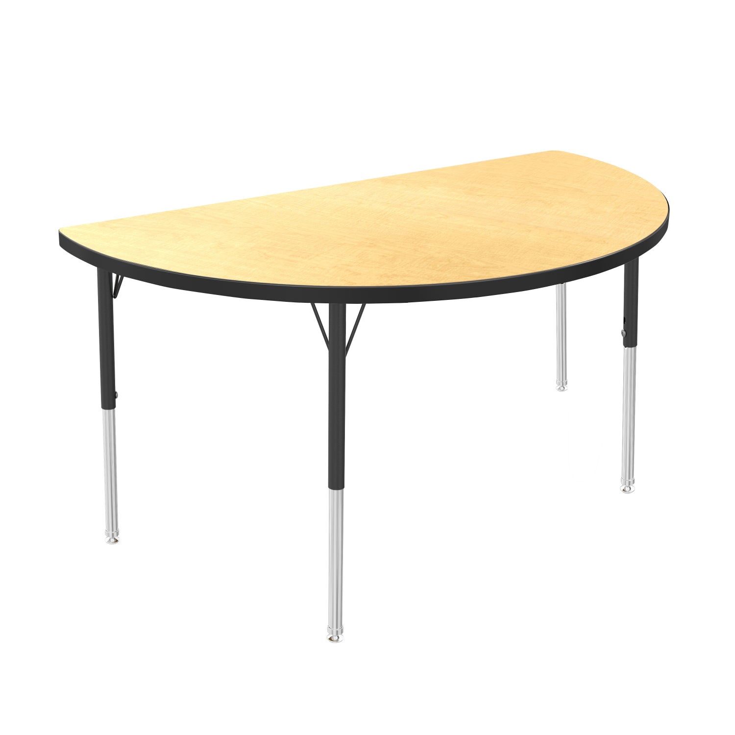 USA Capitol Dimension Series Half Round Activity Table, Laminate Top with Standard Spray Edge,