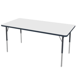 USA Capitol Dimension Series Rectangle Activity Table, Dry-Erase Whiteboard Laminate Top with Standard Spray Edge