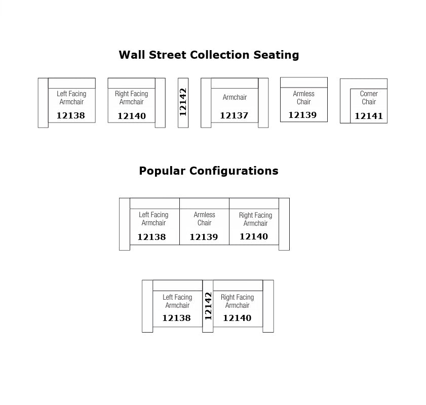 Wall Street Left Facing Armchair with Chrome Base
