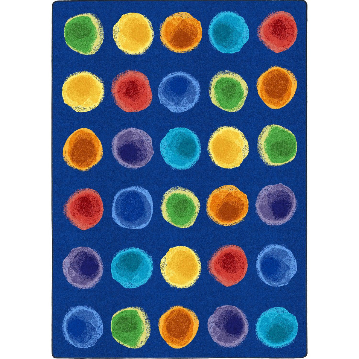 Joy Carpets Watercolor Spots Rug, 10'9" x 13'2" Rectangle (30 Spots)