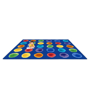 Joy Carpets Watercolor Spots Rug, 10'9" x 13'2" Rectangle (30 Spots)