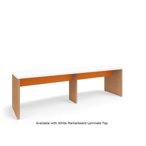 Serenade Gathering Table, Café Height, Double-Sided, 36" x 144" x 42"H, Contrast Laminate, FREE SHIPPING
