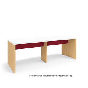 Serenade Gathering Table, Café Height, Double-Sided, 42" x 120" x 42"H, Contrast Laminate, FREE SHIPPING