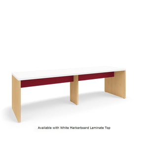 Serenade Gathering Table, Café Height, Double-Sided, 42" x 144" x 42"H, Contrast Laminate, FREE SHIPPING