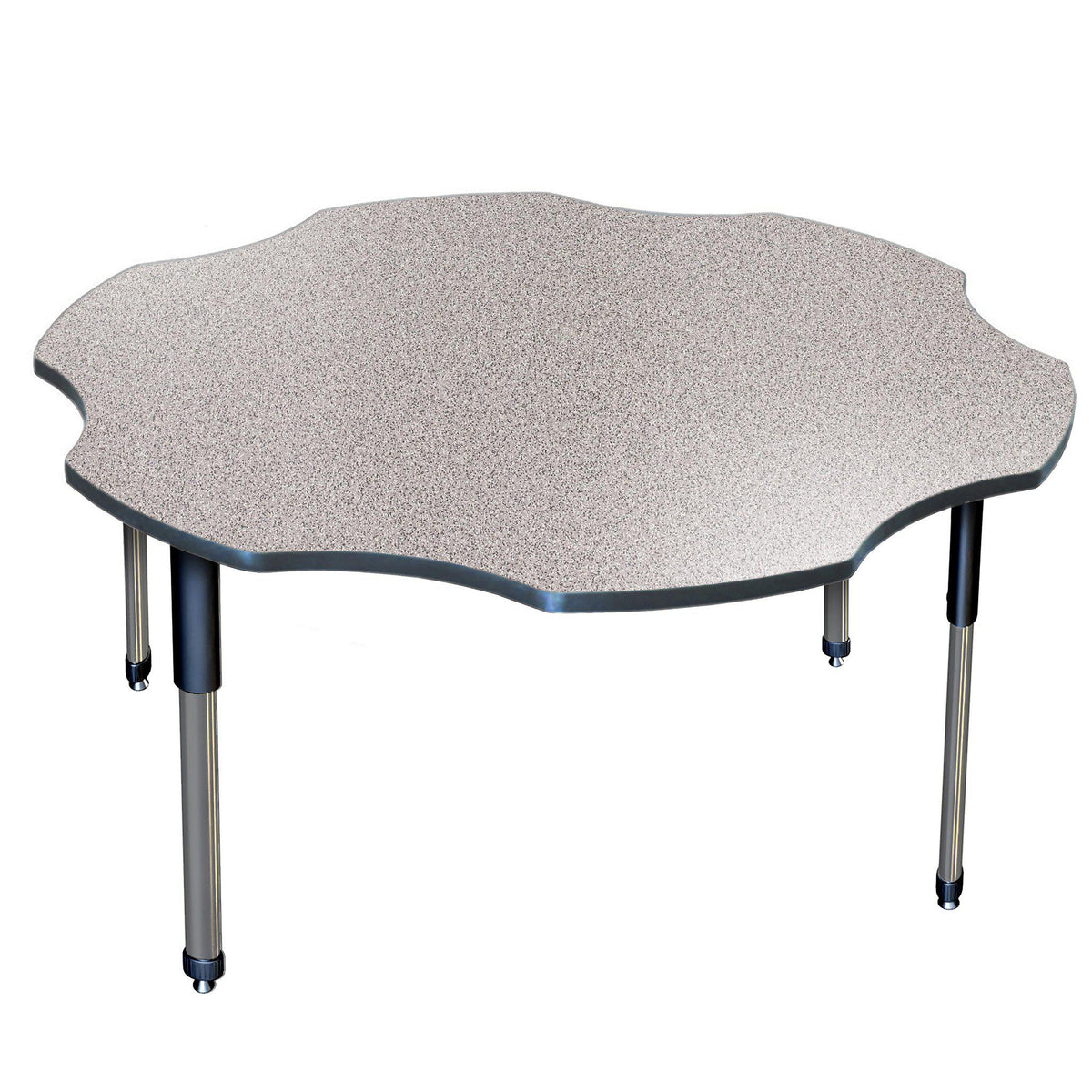 Aero Activity Table, 60" x 60" Flower, Oval Adjustable Height Legs
