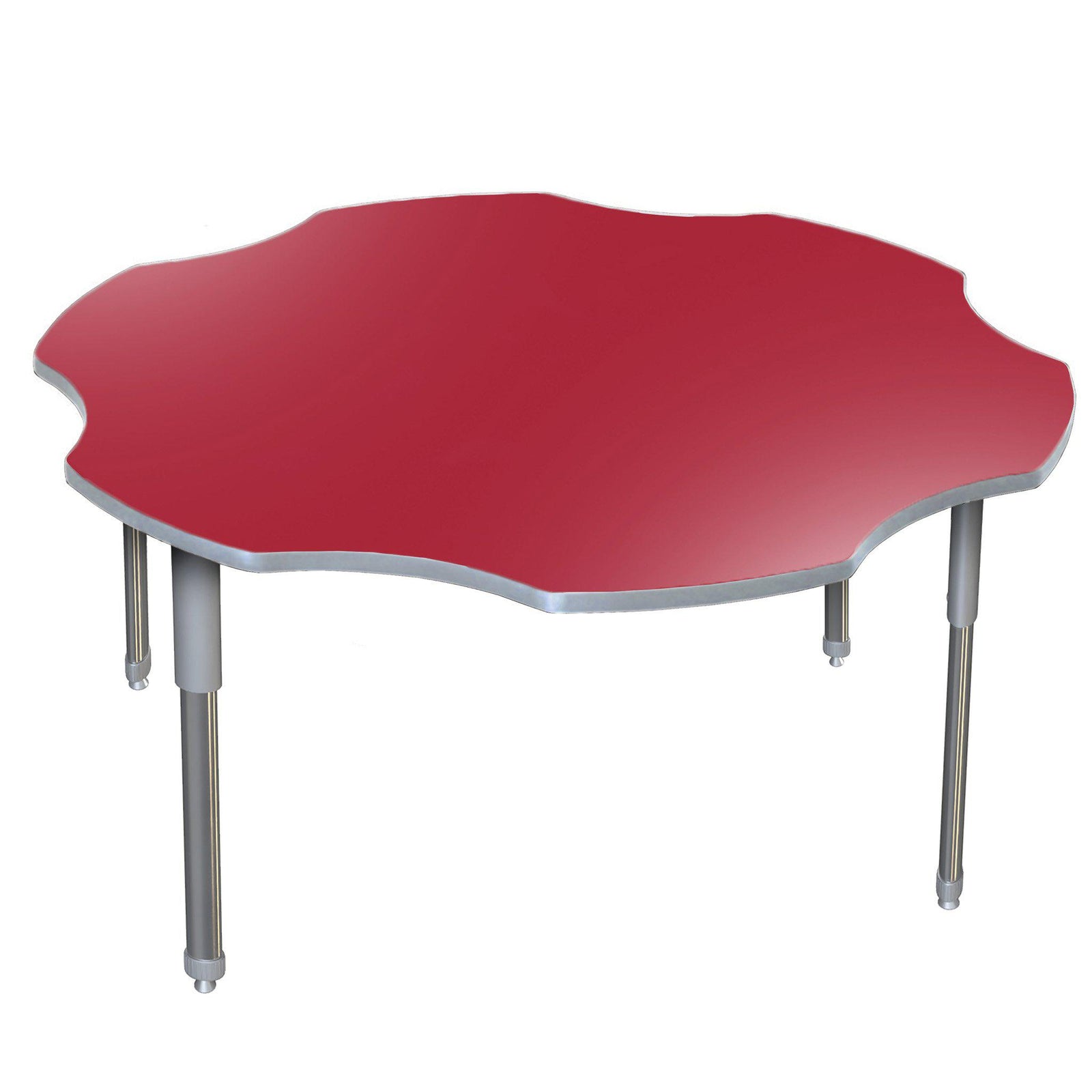 Aero Activity Table, 60" x 60" Flower, Oval Adjustable Height Legs