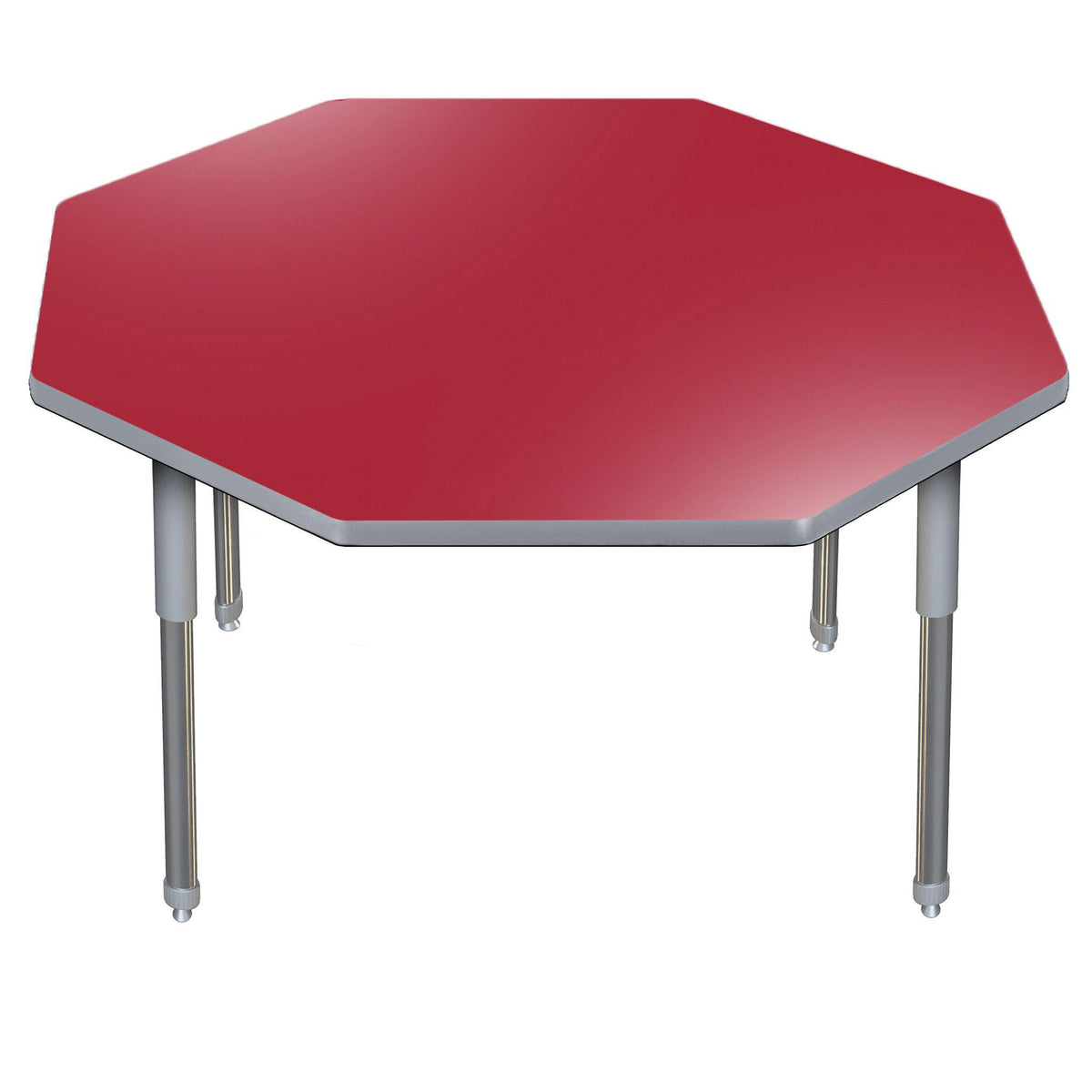 Aero Activity Table, 48" Octagon, Oval Adjustable Height Legs