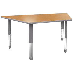 Aero Activity Table, 24" x 24" x 48" Trapezoid, Oval Adjustable Height Legs