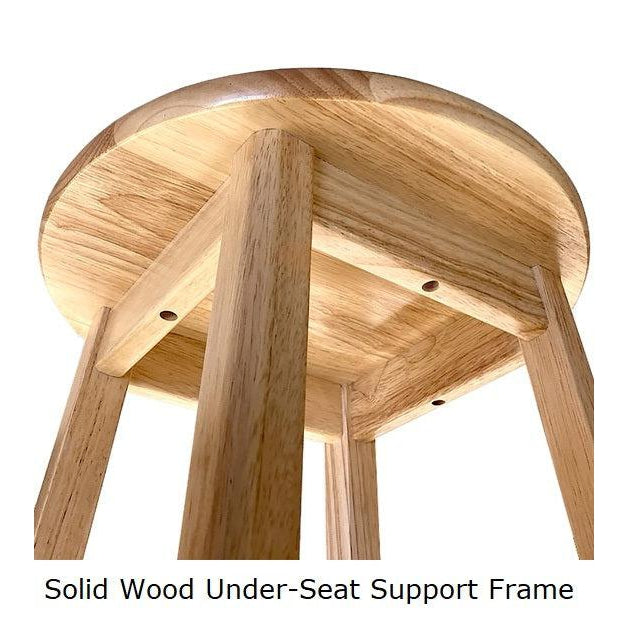 Solid Hardwood Stool, 18" Height