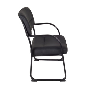 Crusoe Big and Tall Leather Side Guest Chair