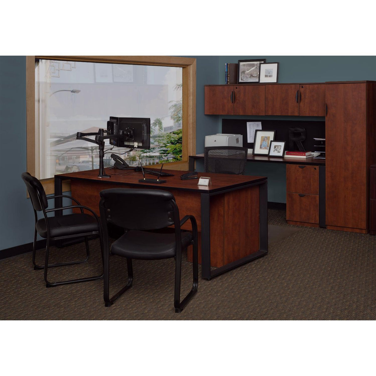 Crusoe Big and Tall Leather Side Guest Chair