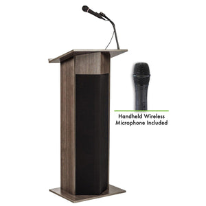 Power Plus Sound Lectern with Wireless Handheld Mic