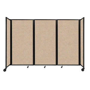 Room Divider 360° Folding Portable Partition with Acoustical Fabric Panels, 8' 6" W x 6' H