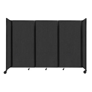 Room Divider 360° Folding Portable Partition with Acoustical Fabric Panels, 8' 6" W x 6' H