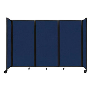 Room Divider 360° Folding Portable Partition with Acoustical Fabric Panels, 8' 6" W x 6' H