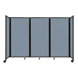 Room Divider 360° Folding Portable Partition with Acoustical Fabric Panels, 8' 6" W x 6' H