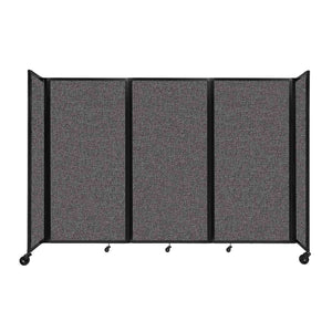 Room Divider 360° Folding Portable Partition with Acoustical Fabric Panels, 8' 6" W x 6' H