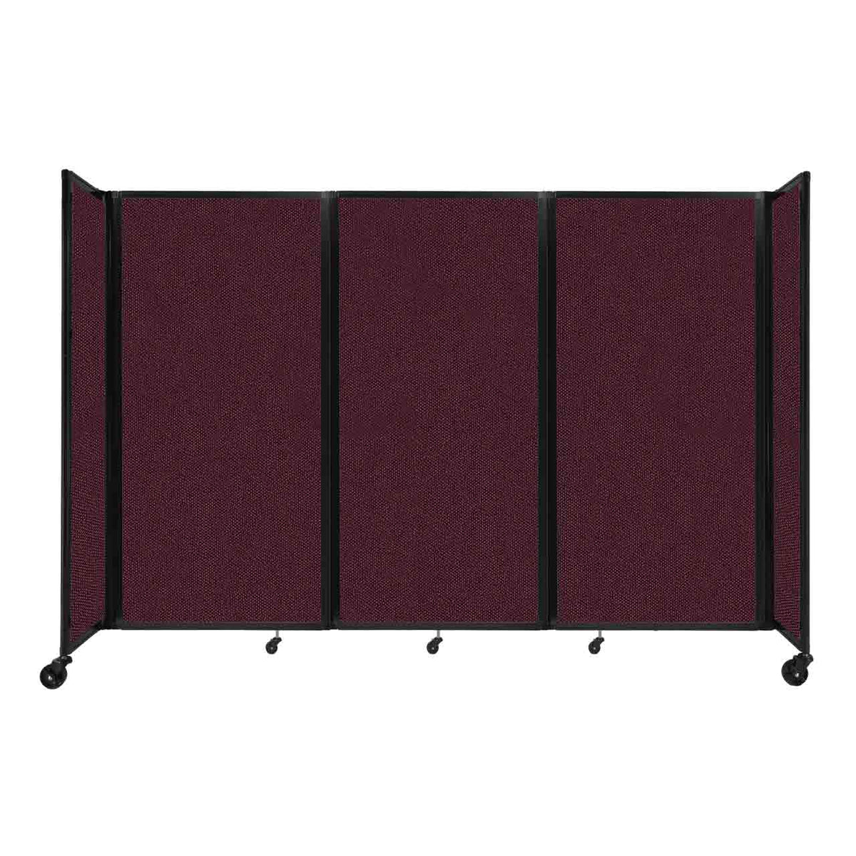 Room Divider 360° Folding Portable Partition with Acoustical Fabric Panels, 8' 6" W x 6' H