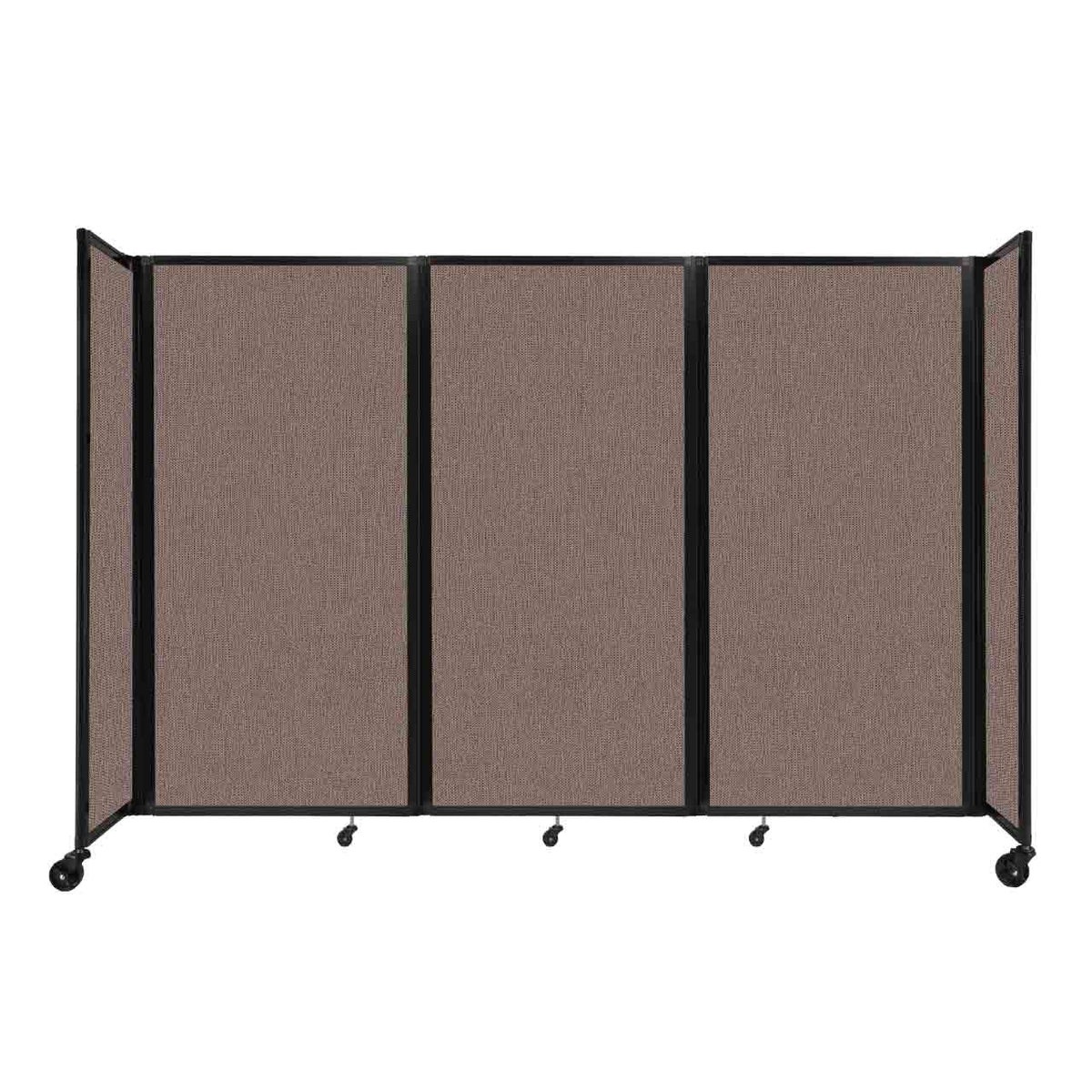 Room Divider 360° Folding Portable Partition with Acoustical Fabric Panels, 8' 6" W x 6' H