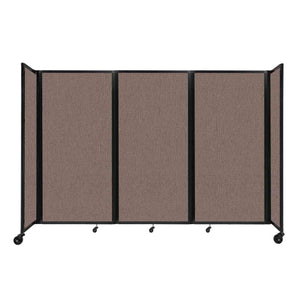 Room Divider 360° Folding Portable Partition with Acoustical Fabric Panels, 8' 6" W x 6' H